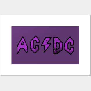 Butt-Head AC/DC Distressed - Purple Posters and Art